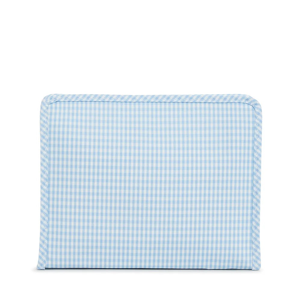 Roadie Large Zip Pouch - Gingham Mist