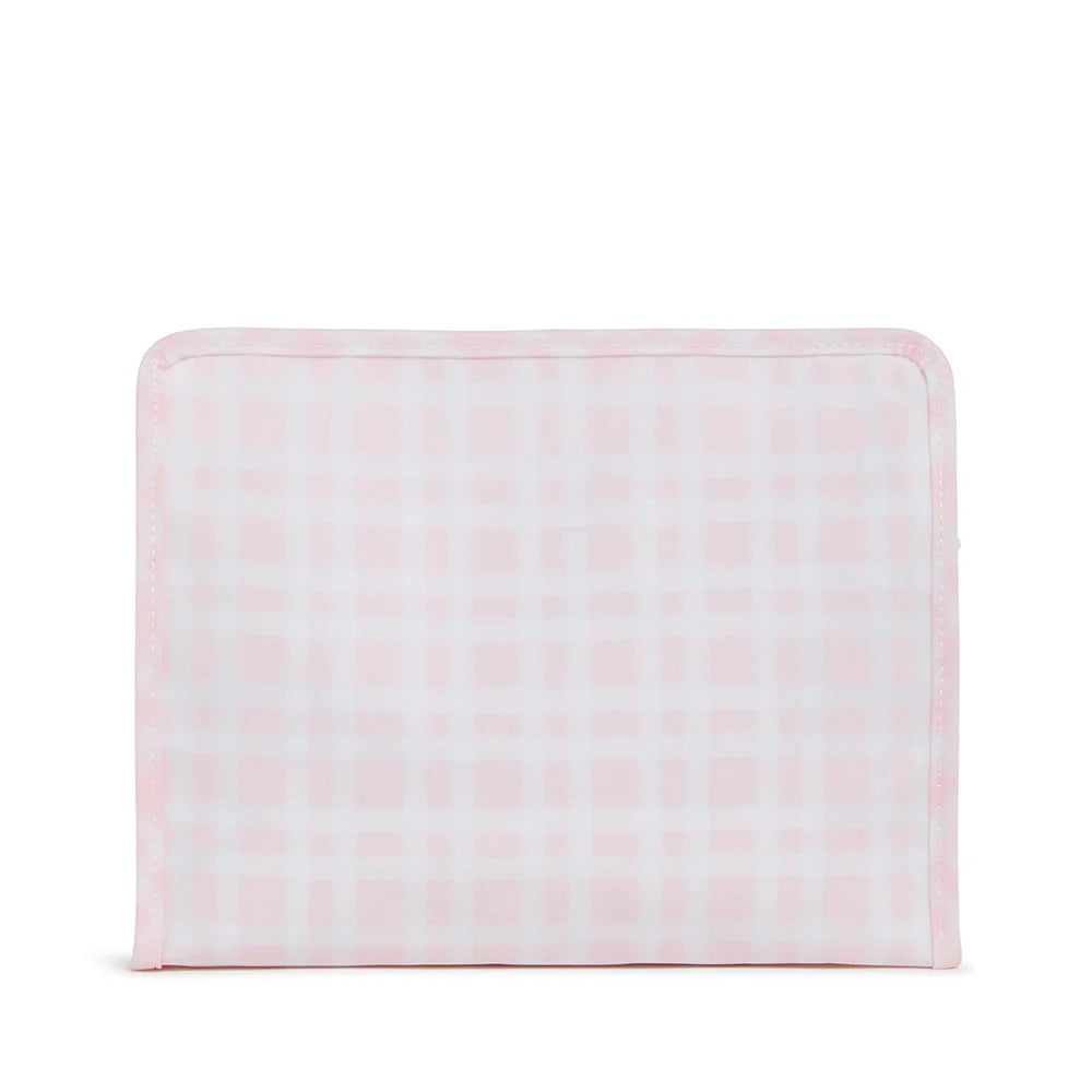 Roadie Large Zip Pouch - Pimlico Plaid Pink