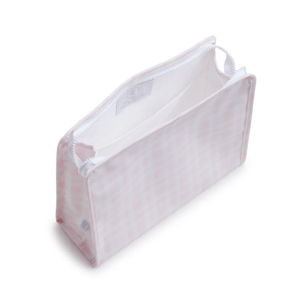 Roadie Large Zip Pouch - Pimlico Plaid Pink
