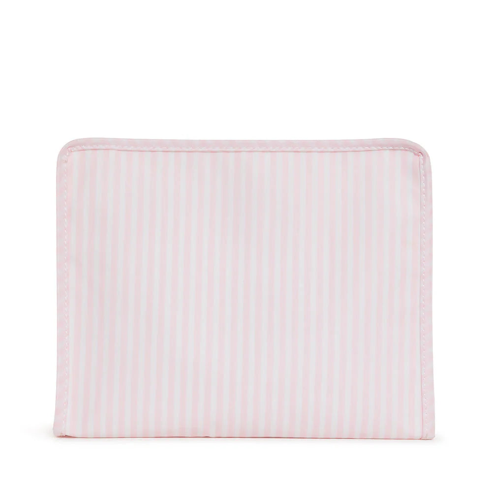 Roadie Large Zip Pouch - Pimlico Stripe Pink