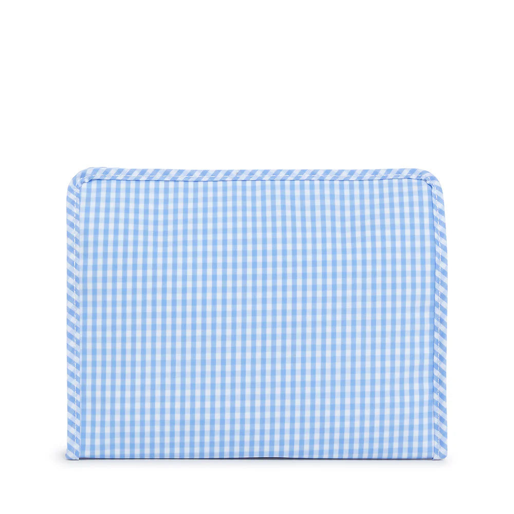 Roadie Large Zip Pouch - Gingham Sky