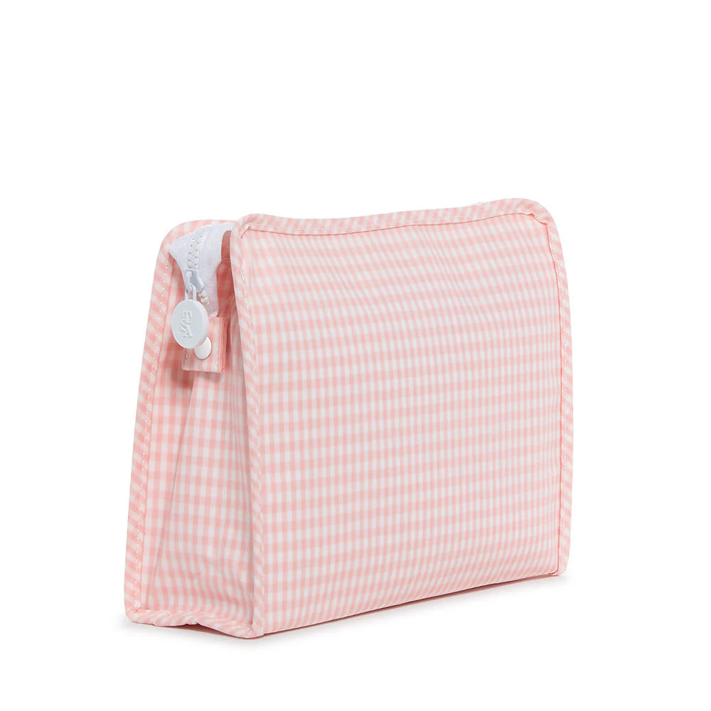 Roadie Large Zip Pouch - Gingham Taffy
