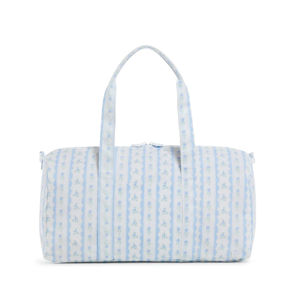 Weekender Duffel Bag - Ribbon Floral Blue