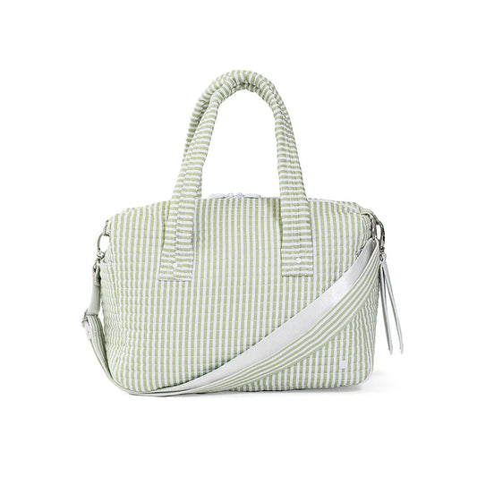 Quilted Stroller Diaper Bag - Pimlico Stripe Sage