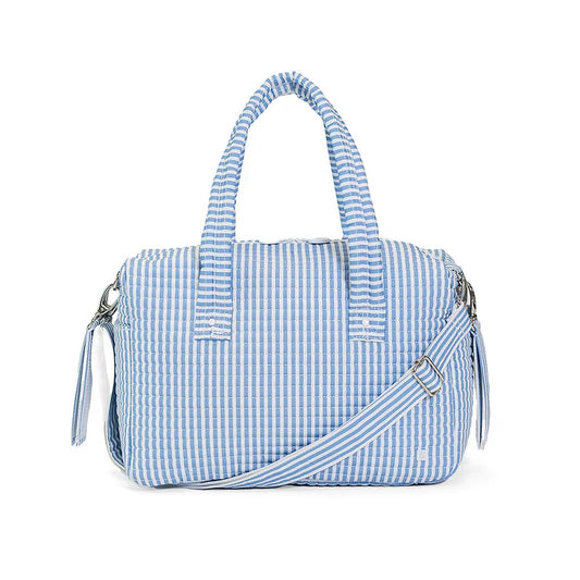 Quilted Stroller Diaper Bag - Pimlico Stripe Chambray