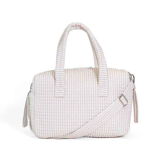 Quilted Stroller Diaper Bag - Pimlico Stripe Sand