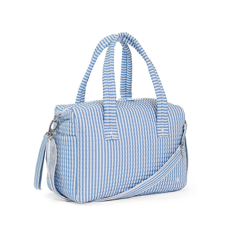 Quilted Stroller Diaper Bag - Pimlico Stripe Chambray
