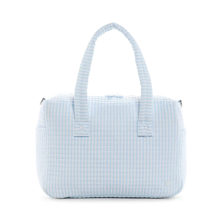 Quilted Stroller Diaper Bag - Pimlico Stripe Blue