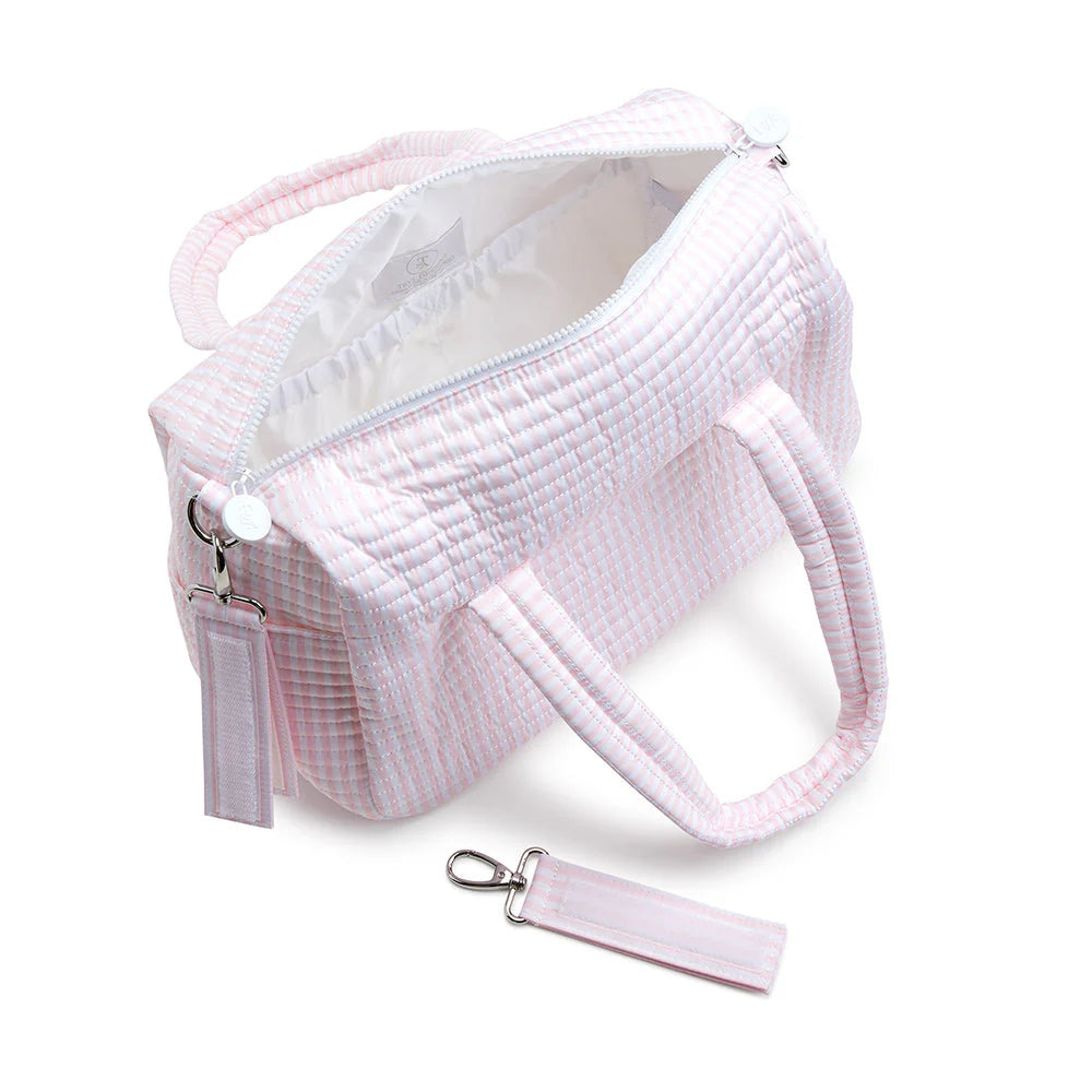Quilted Stroller Diaper Bag - Pimlico Stripe Sage