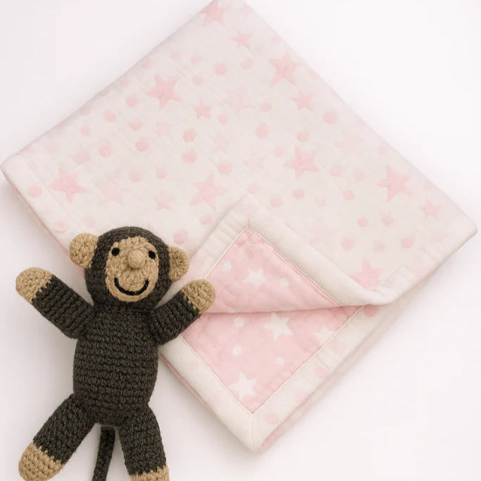 Stars and Dots Baby Blanket