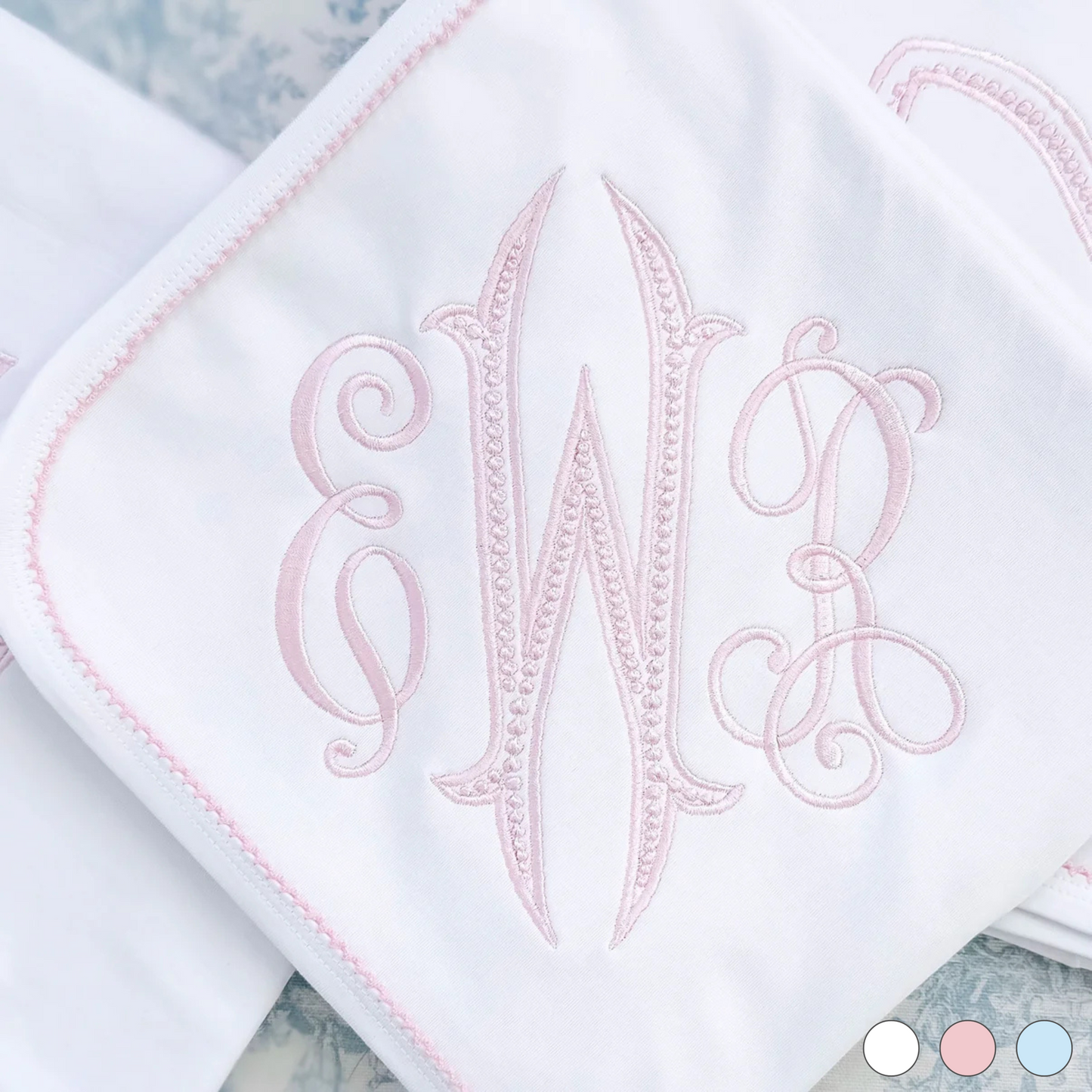 "Mega-Mono" Picot Trim Swaddle Blanket